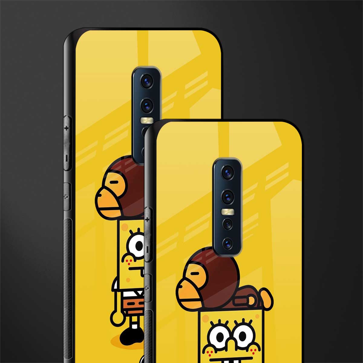 spongebob x bape glass case for vivo v17 pro image-2