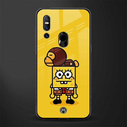 spongebob x bape glass case for vivo v15 image
