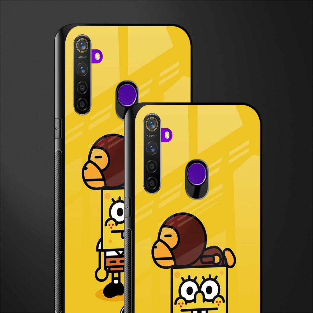 spongebob x bape glass case for realme 5 pro image-2