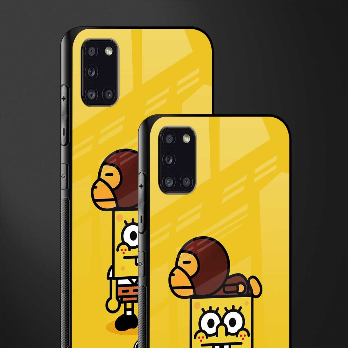 spongebob x bape glass case for samsung galaxy a31 image-2