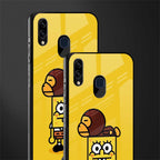 spongebob x bape glass case for samsung galaxy m10s image-2