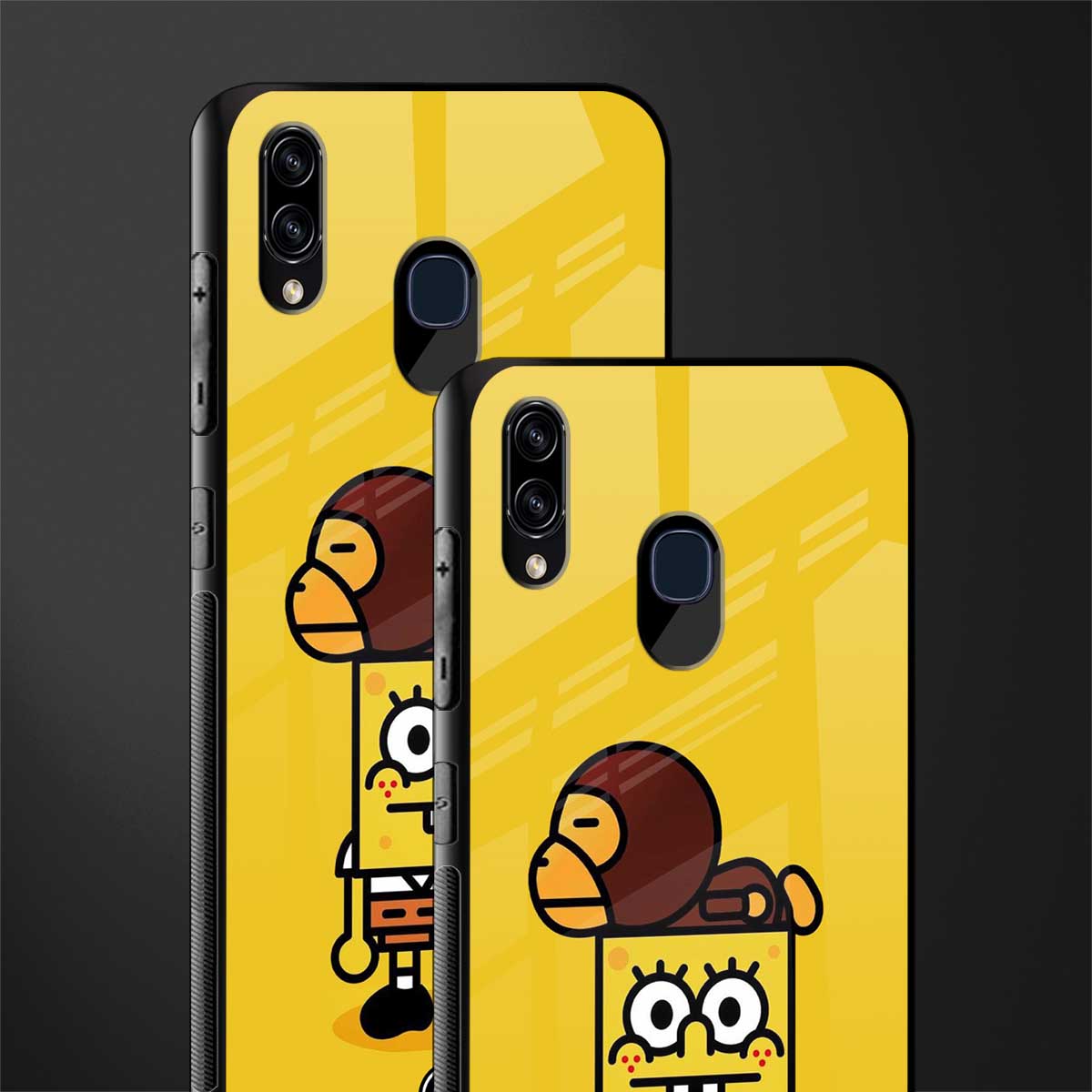 spongebob x bape glass case for samsung galaxy a30 image-2