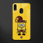 spongebob x bape glass case for samsung galaxy a30 image