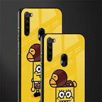 spongebob x bape glass case for redmi note 8 image-2