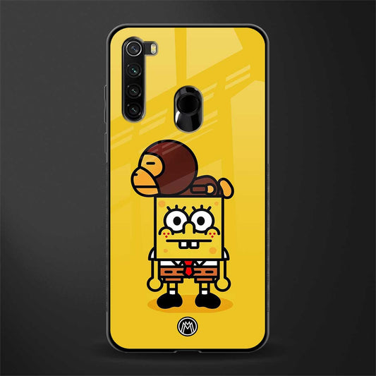 spongebob x bape glass case for redmi note 8 image