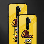 spongebob x bape glass case for redmi note 8 pro image-2