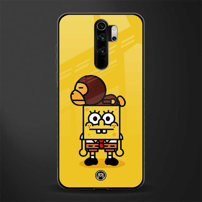 spongebob x bape glass case for redmi note 8 pro image
