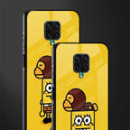 spongebob x bape glass case for poco m2 pro image-2