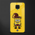 spongebob x bape glass case for poco m2 pro image