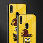spongebob x bape glass case for redmi y3 image-2