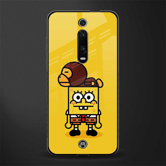 spongebob x bape glass case for redmi k20 image