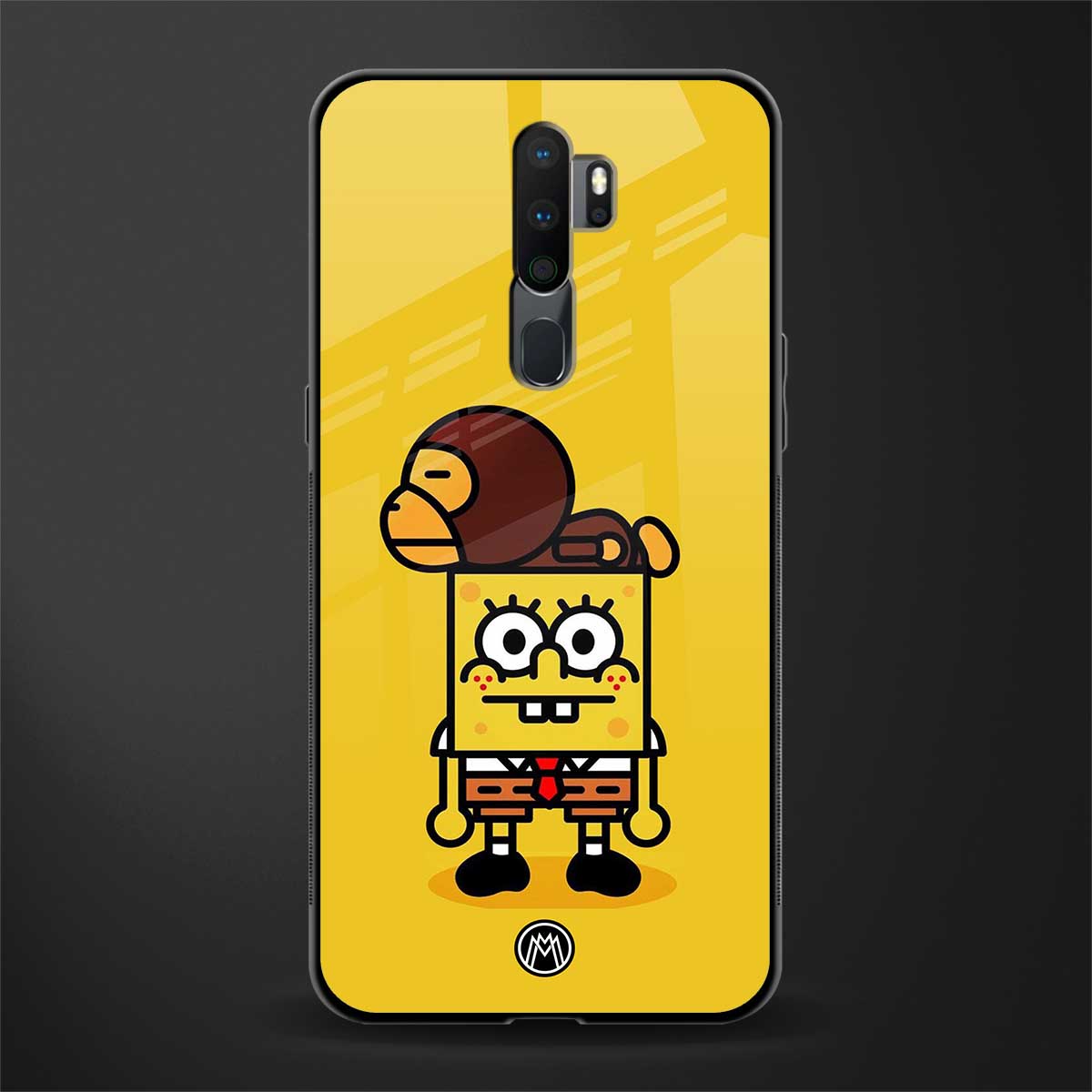 spongebob x bape glass case for oppo a9 2020 image