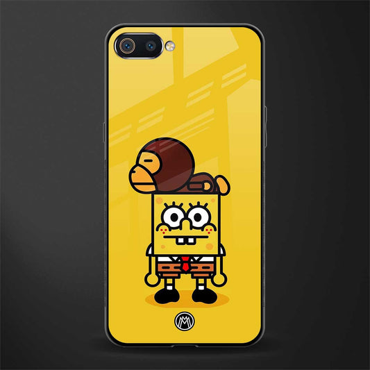 spongebob x bape glass case for oppo a1k image