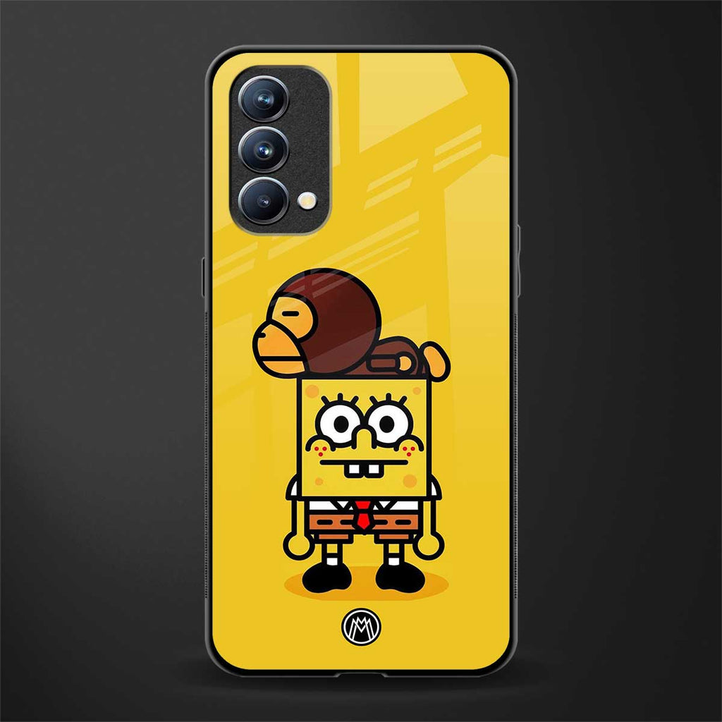 spongebob x bape glass case for oppo f19 image