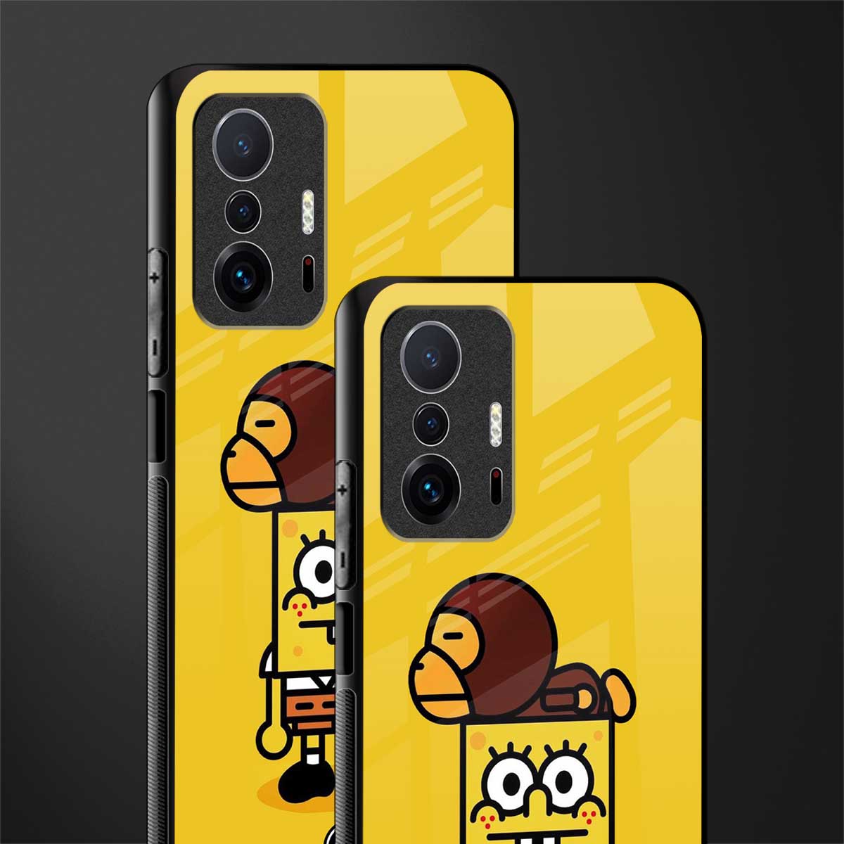 spongebob x bape glass case for mi 11t pro 5g image-2