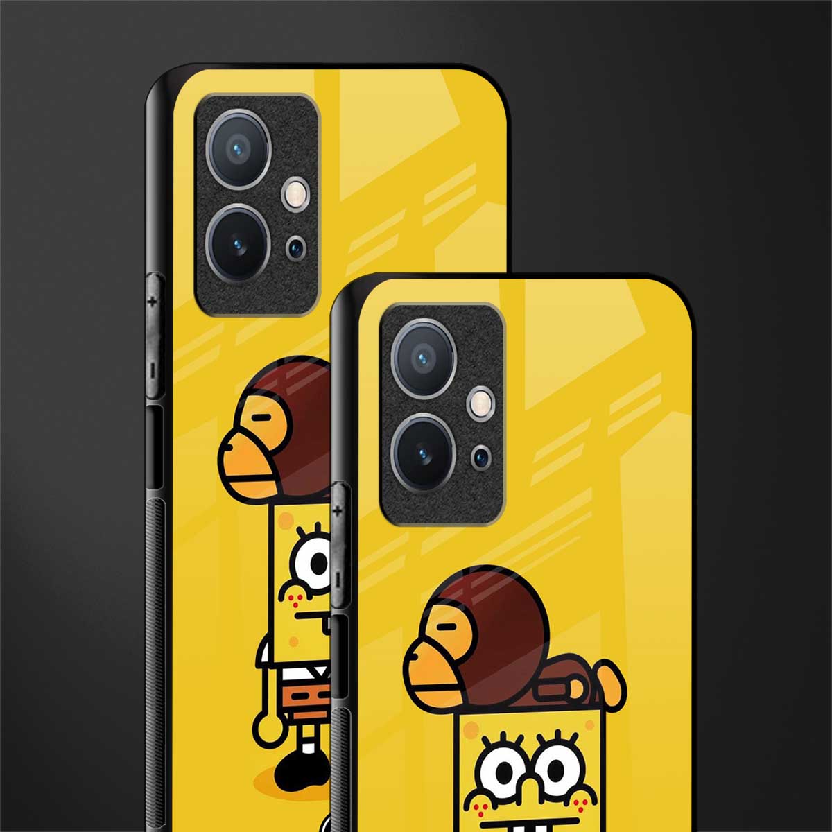 spongebob x bape glass case for vivo y75 5g image-2