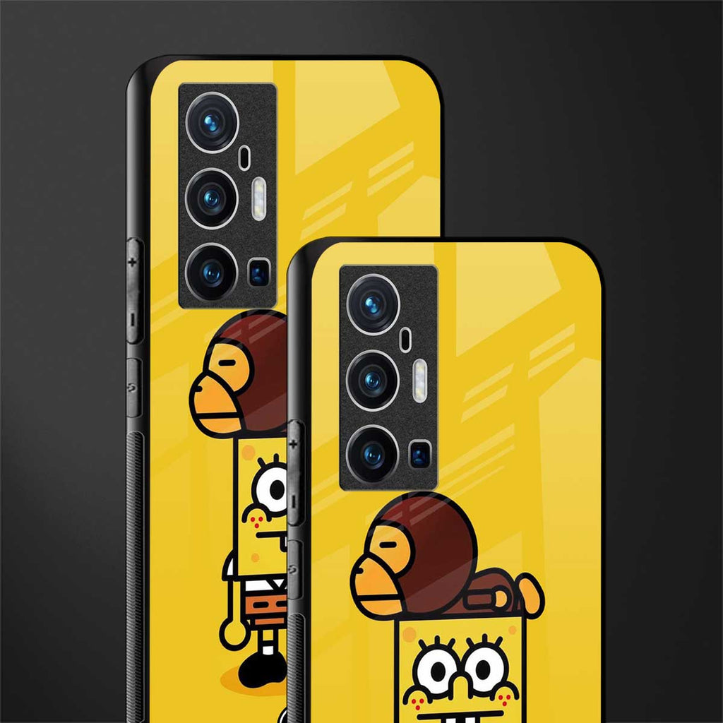 spongebob x bape glass case for vivo x70 pro plus image-2