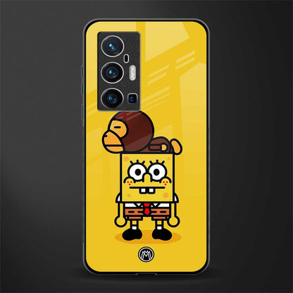 spongebob x bape glass case for vivo x70 pro plus image