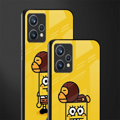 spongebob x bape glass case for realme 9 pro plus 5g image-2