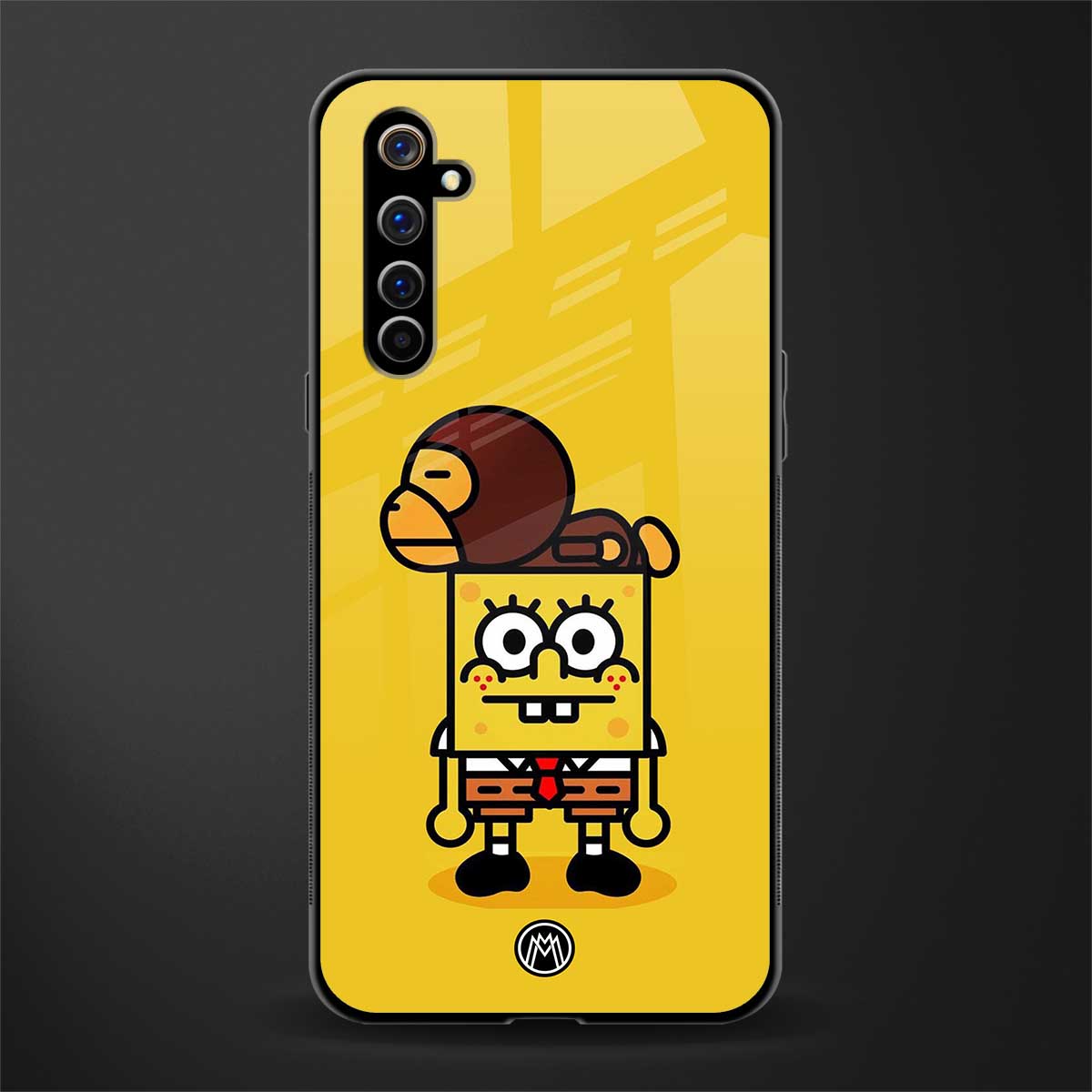 spongebob x bape glass case for realme x50 pro image