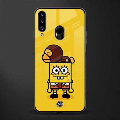 spongebob x bape glass case for samsung galaxy a20s image