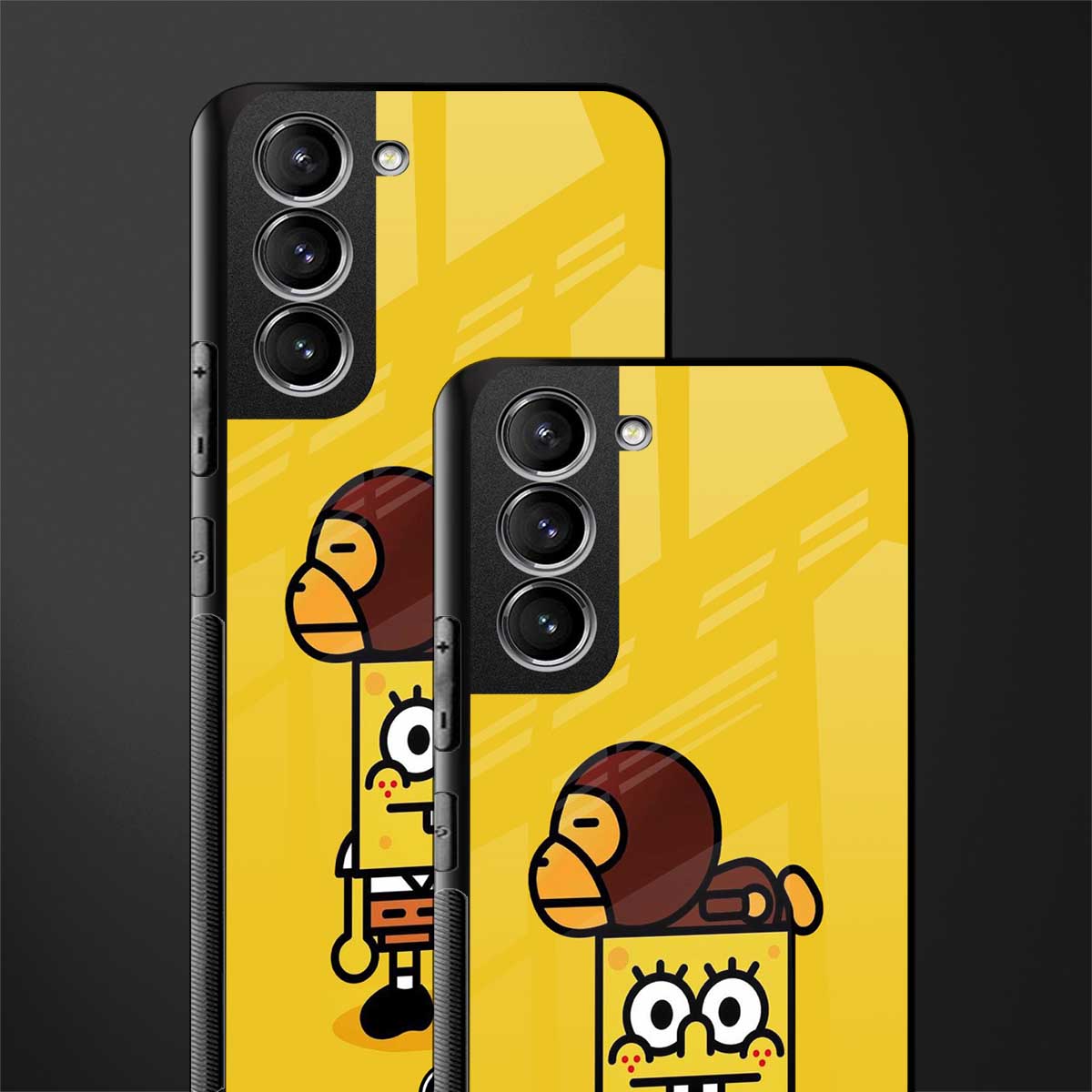 spongebob x bape glass case for samsung galaxy s21 plus image-2