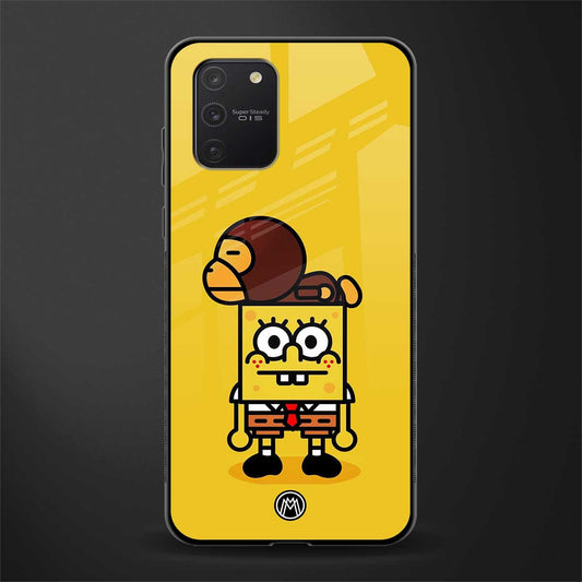 spongebob x bape glass case for samsung galaxy a91 image