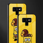 spongebob x bape glass case for samsung galaxy note 9 image-2