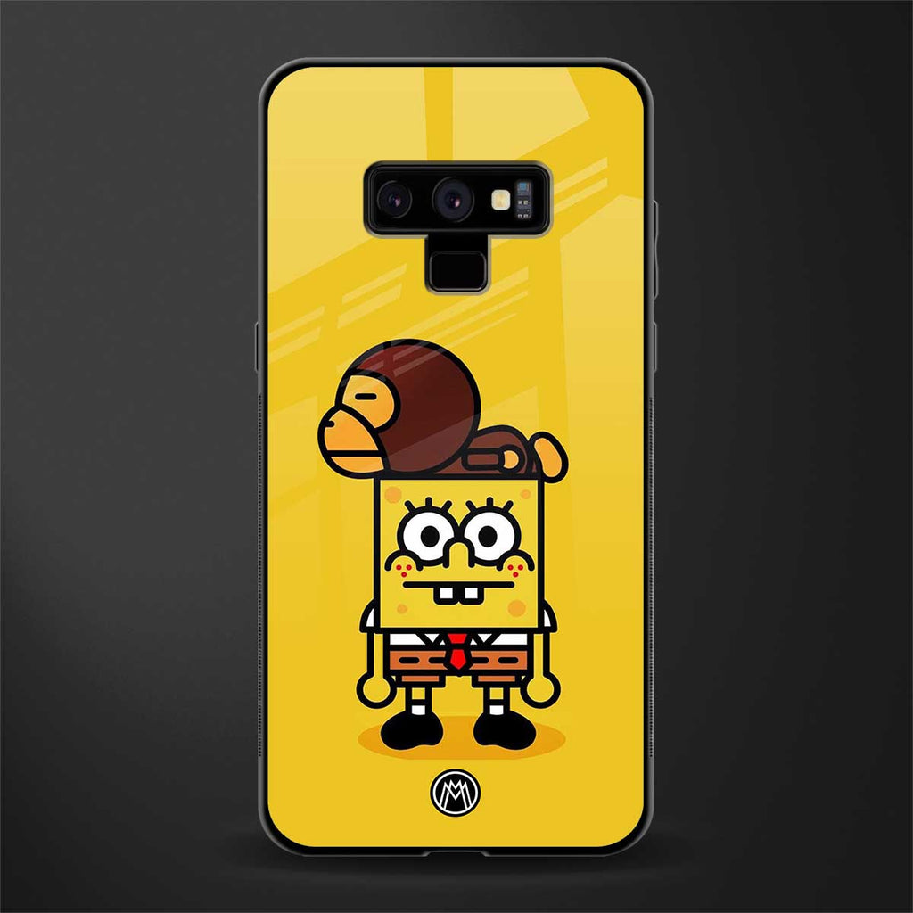 spongebob x bape glass case for samsung galaxy note 9 image