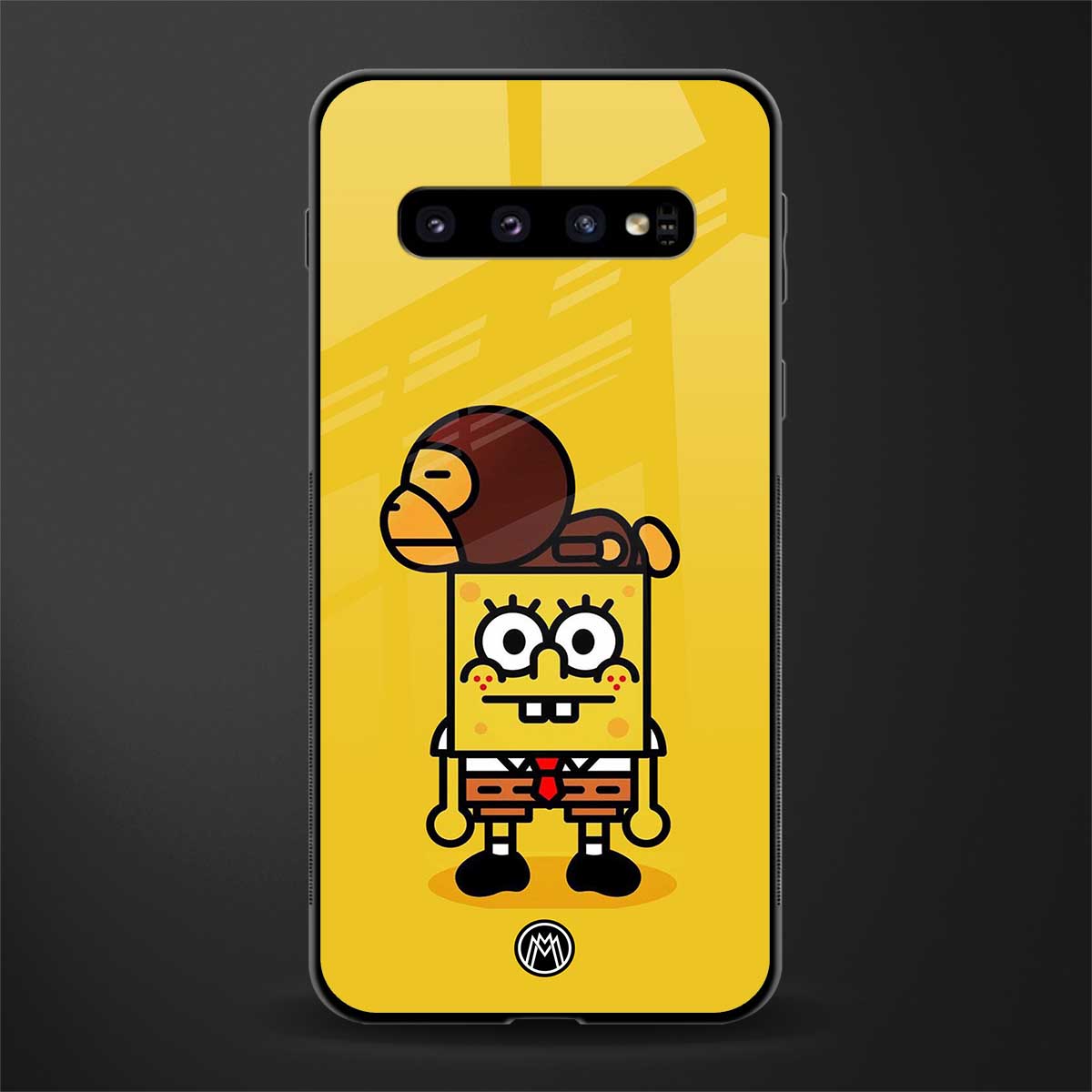 spongebob x bape glass case for samsung galaxy s10 plus image