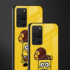 spongebob x bape glass case for samsung galaxy s20 ultra image-2