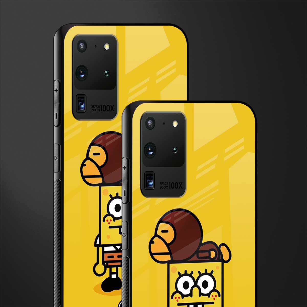 spongebob x bape glass case for samsung galaxy s20 ultra image-2
