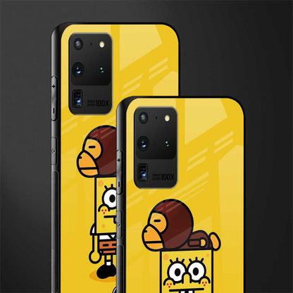 spongebob x bape glass case for samsung galaxy s20 ultra image-2