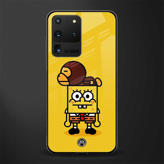 spongebob x bape glass case for samsung galaxy s20 ultra image