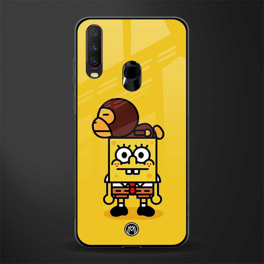 spongebob x bape glass case for vivo y17 image