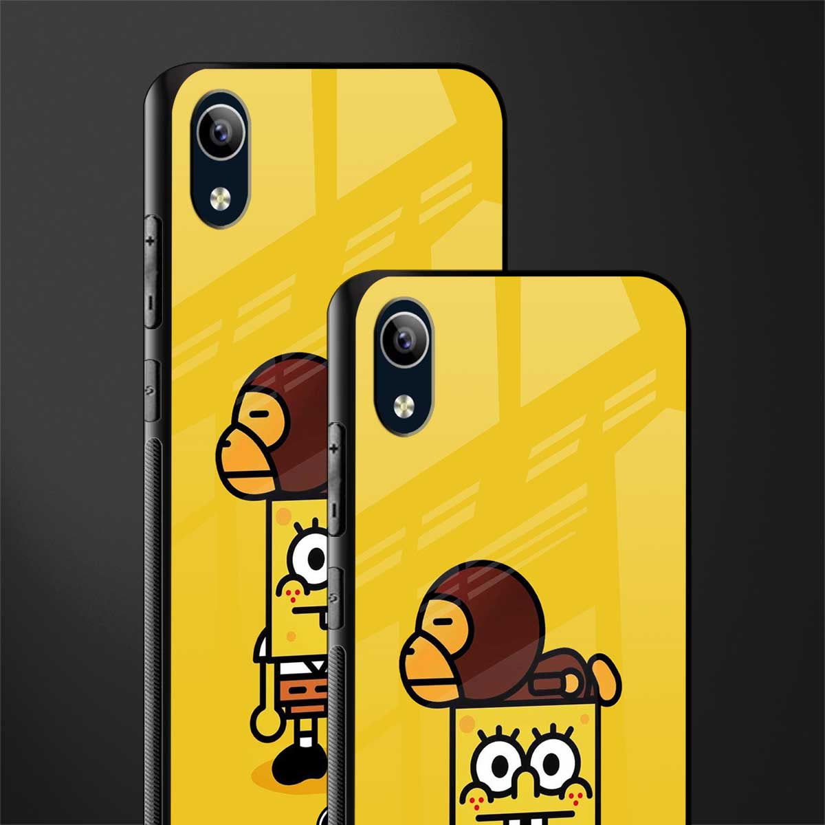 spongebob x bape glass case for vivo y91i image-2