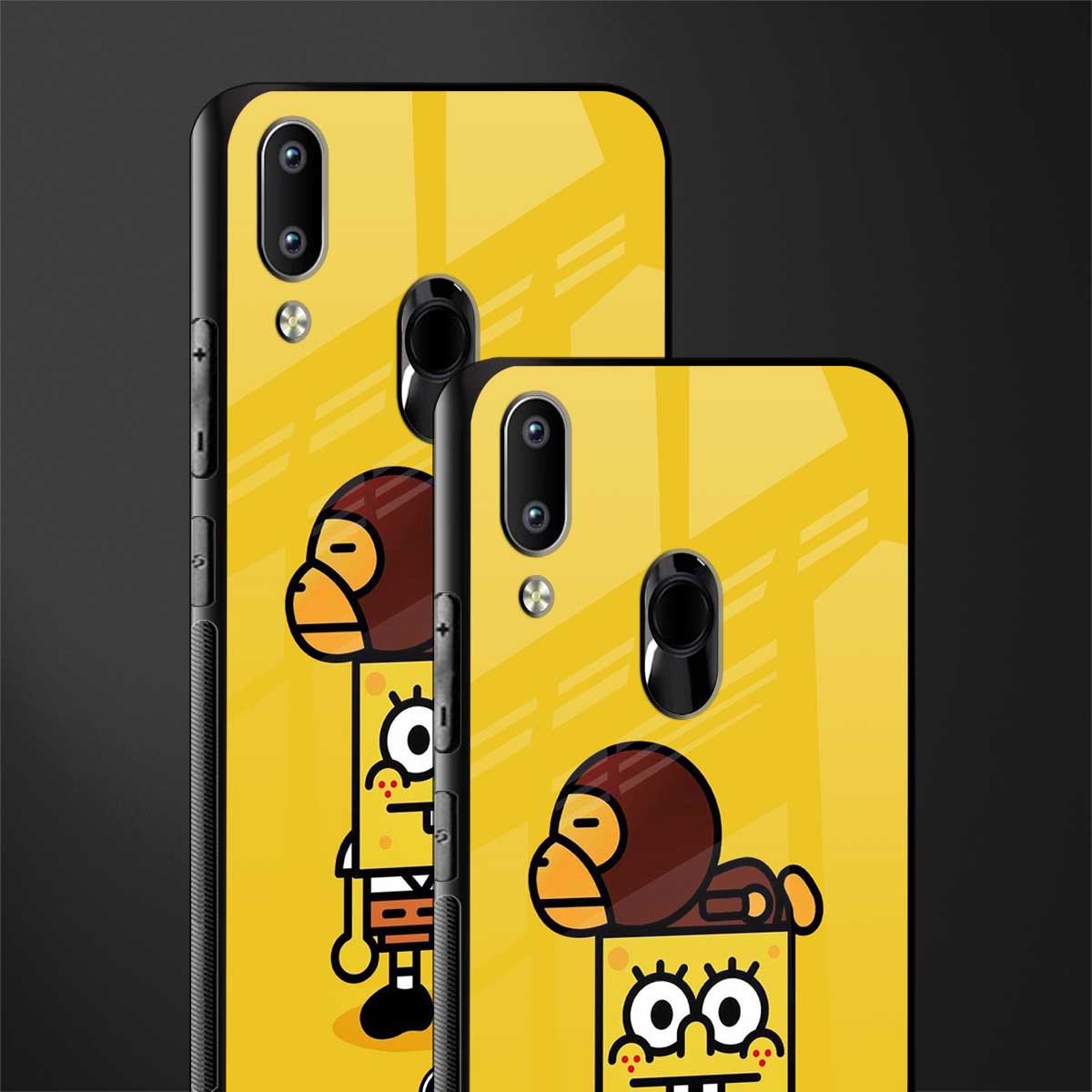 spongebob x bape glass case for vivo y91 image-2