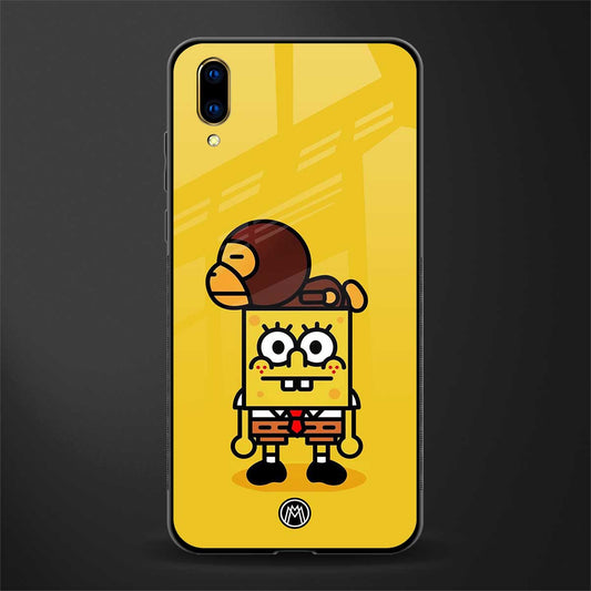 spongebob x bape glass case for vivo v11 pro image