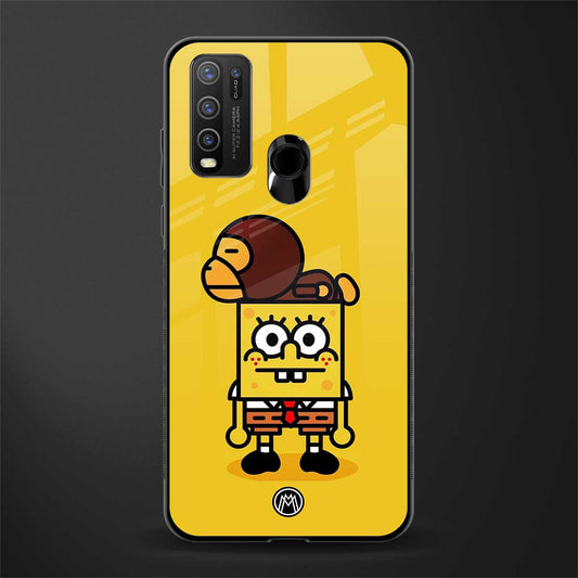 spongebob x bape glass case for vivo y50 image