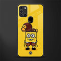 spongebob x bape glass case for samsung galaxy a21s image