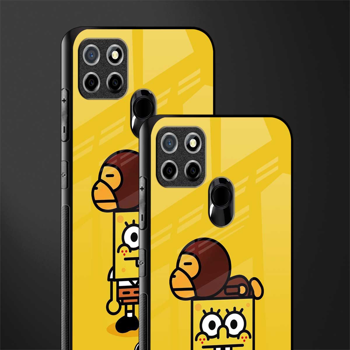 spongebob x bape glass case for realme narzo 30a image-2