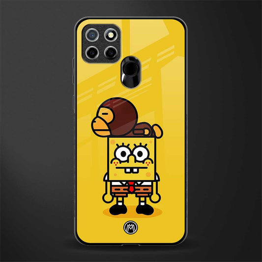 spongebob x bape glass case for realme c12 image