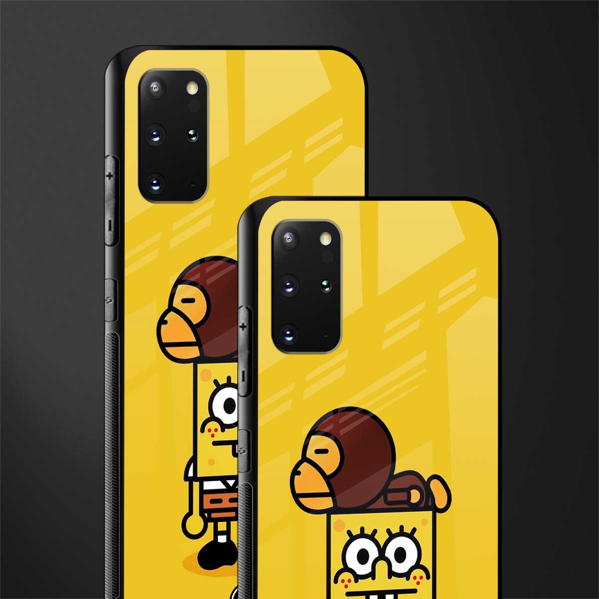 spongebob x bape glass case for samsung galaxy s20 plus image-2