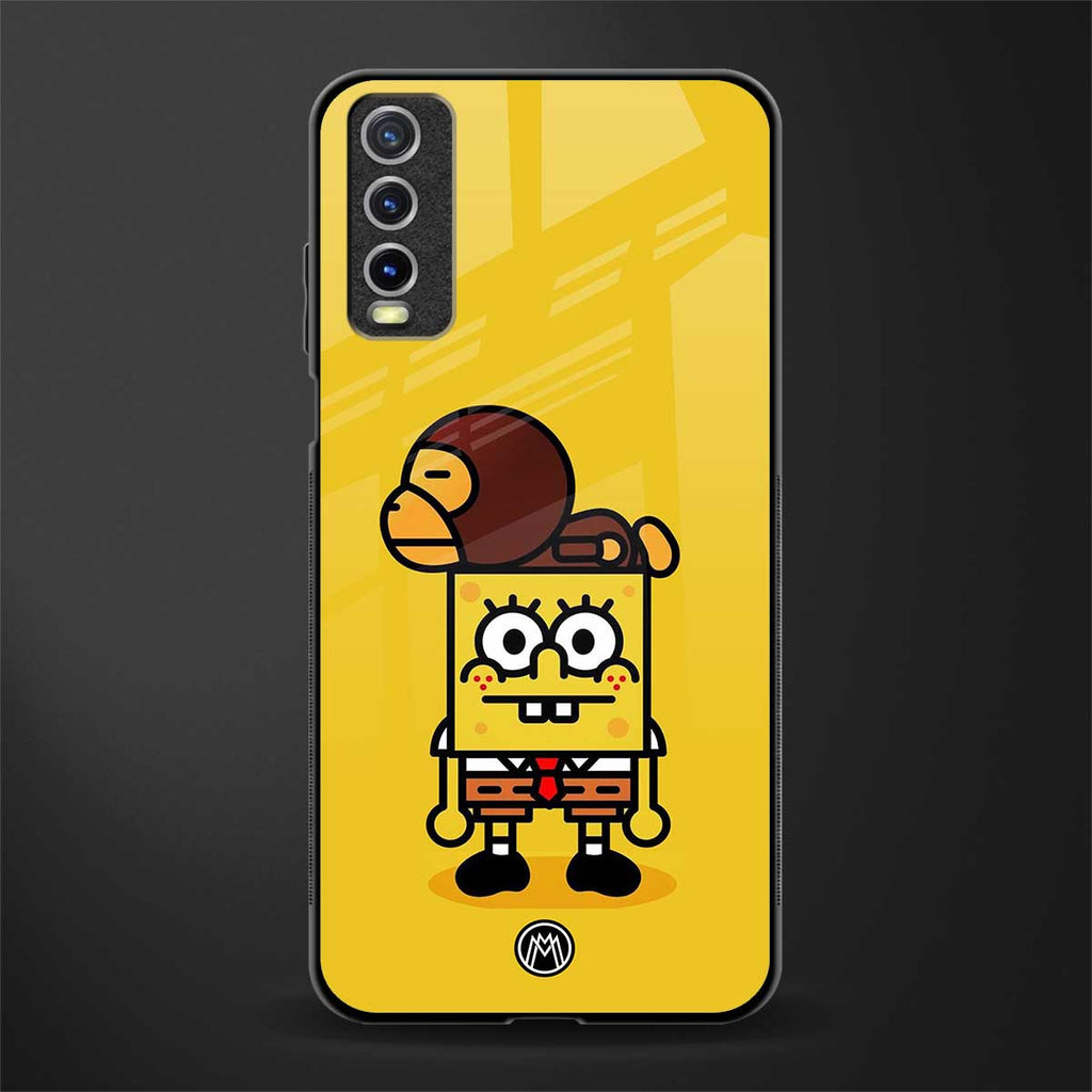 spongebob x bape glass case for vivo y20i vivo y20t image