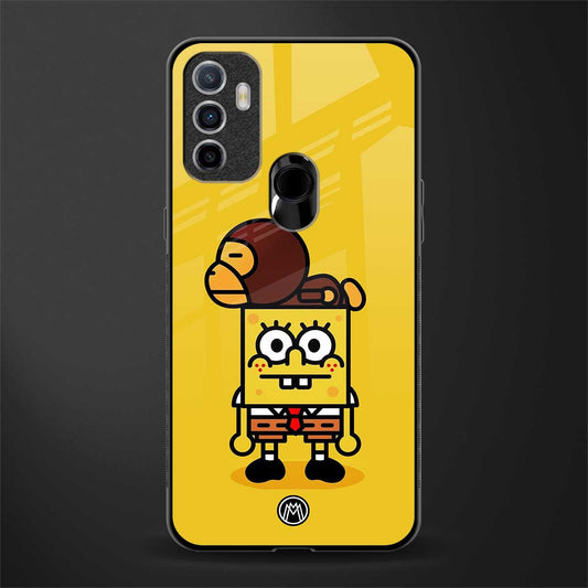 spongebob x bape glass case for oppo a53 image