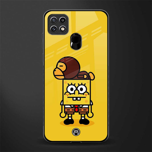 spongebob x bape glass case for oppo a15s image