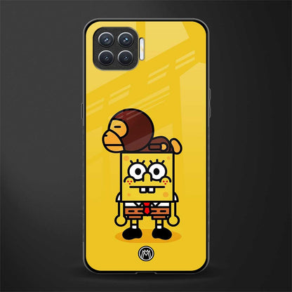 spongebob x bape glass case for oppo f17 image