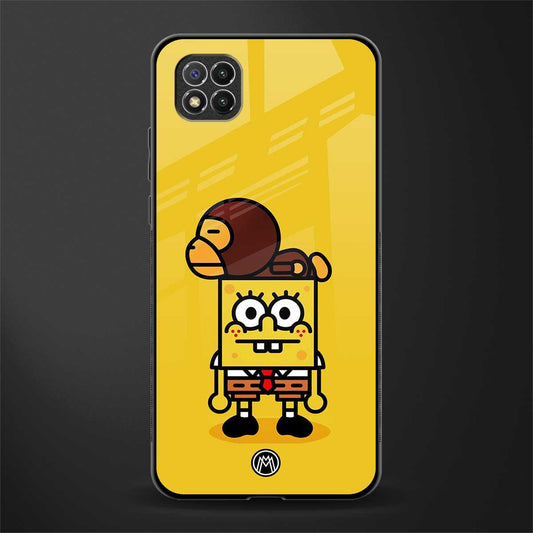 spongebob x bape glass case for poco c3 image