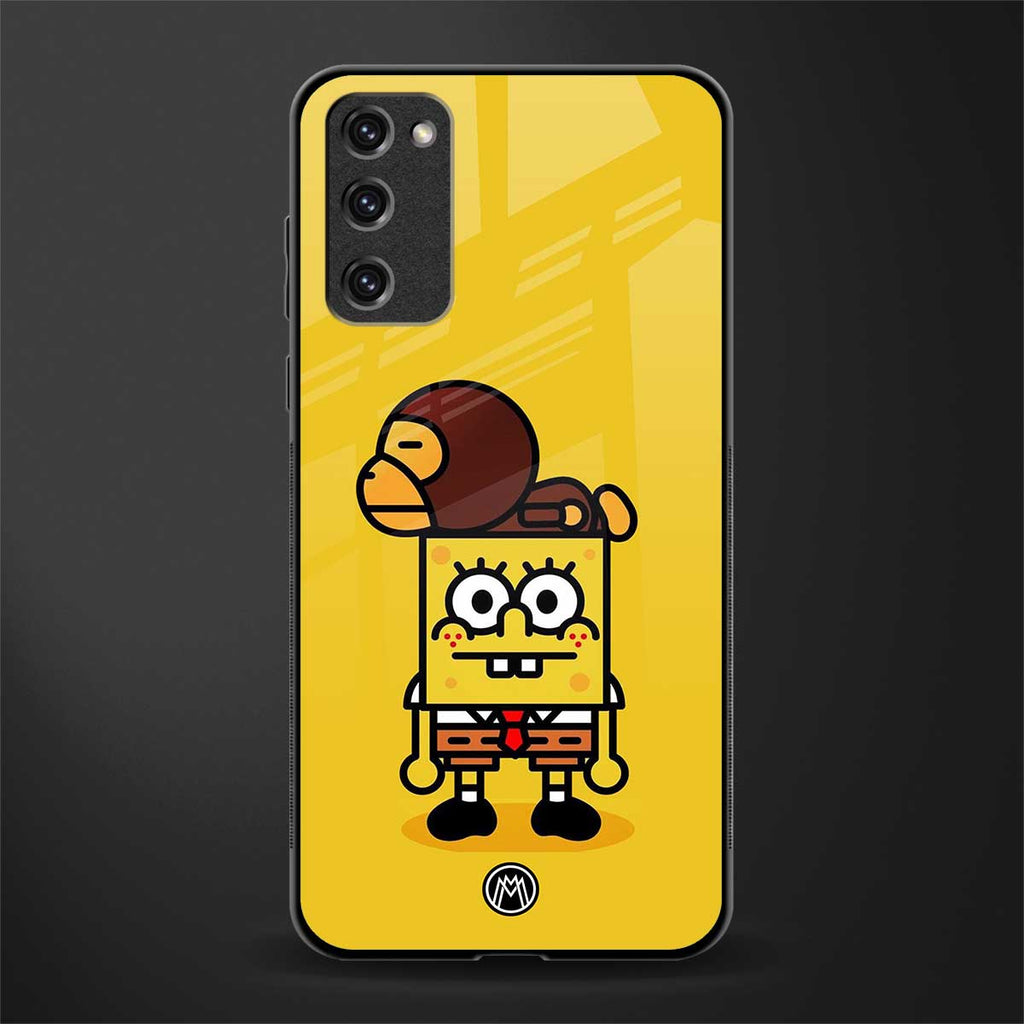 spongebob x bape glass case for samsung galaxy s20 fe image