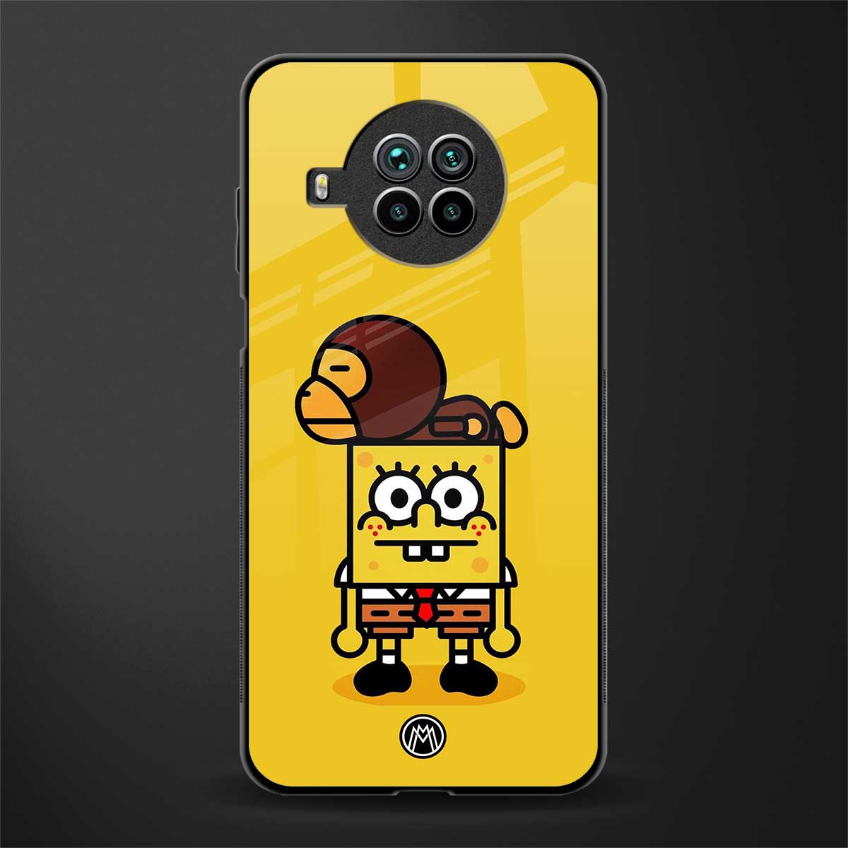 spongebob x bape glass case for mi 10i image